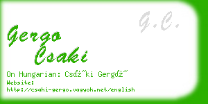 gergo csaki business card